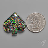 Crushed Opal Inlay in Quartz Doublet