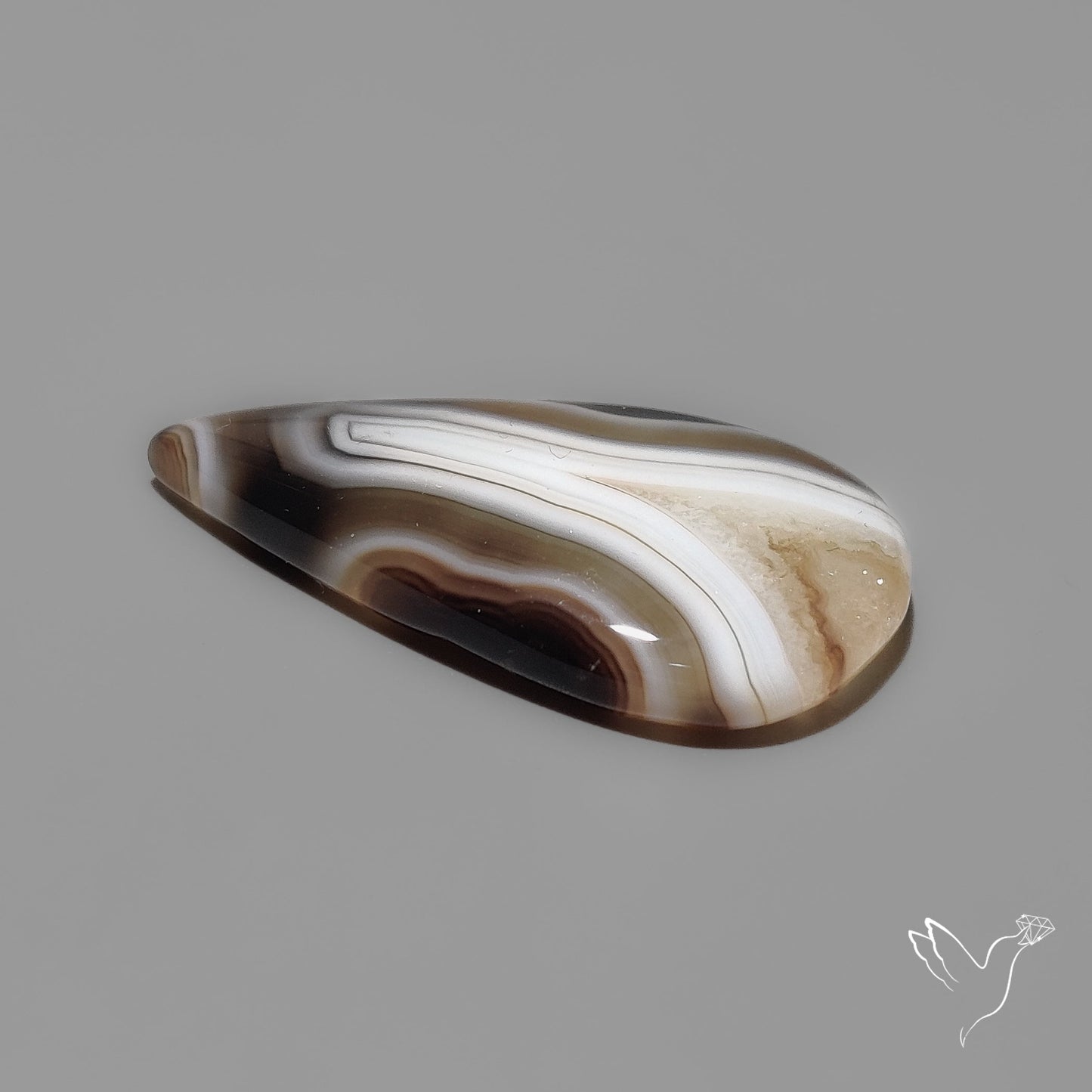 Tuxedo Banded Agate Cabochon