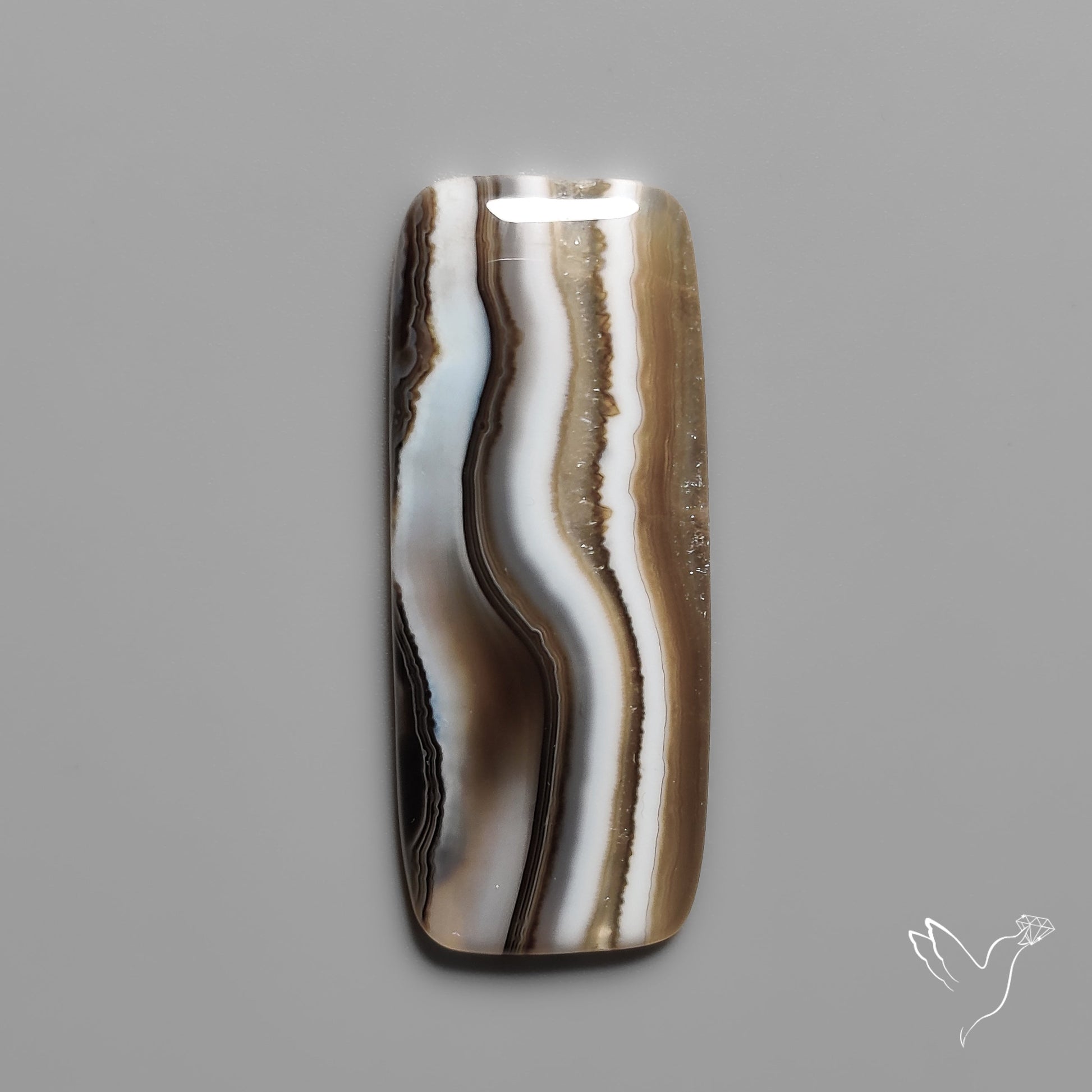 Tuxedo Banded Agate Cabochon