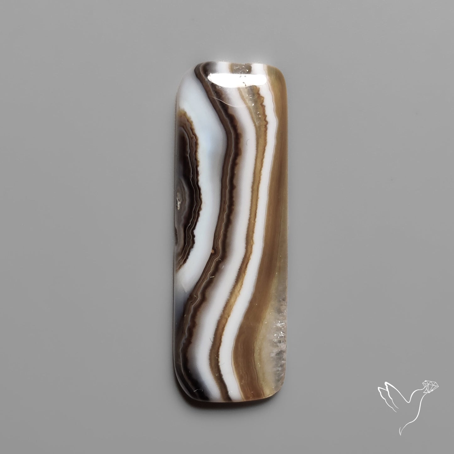 Tuxedo Banded Agate Cabochon