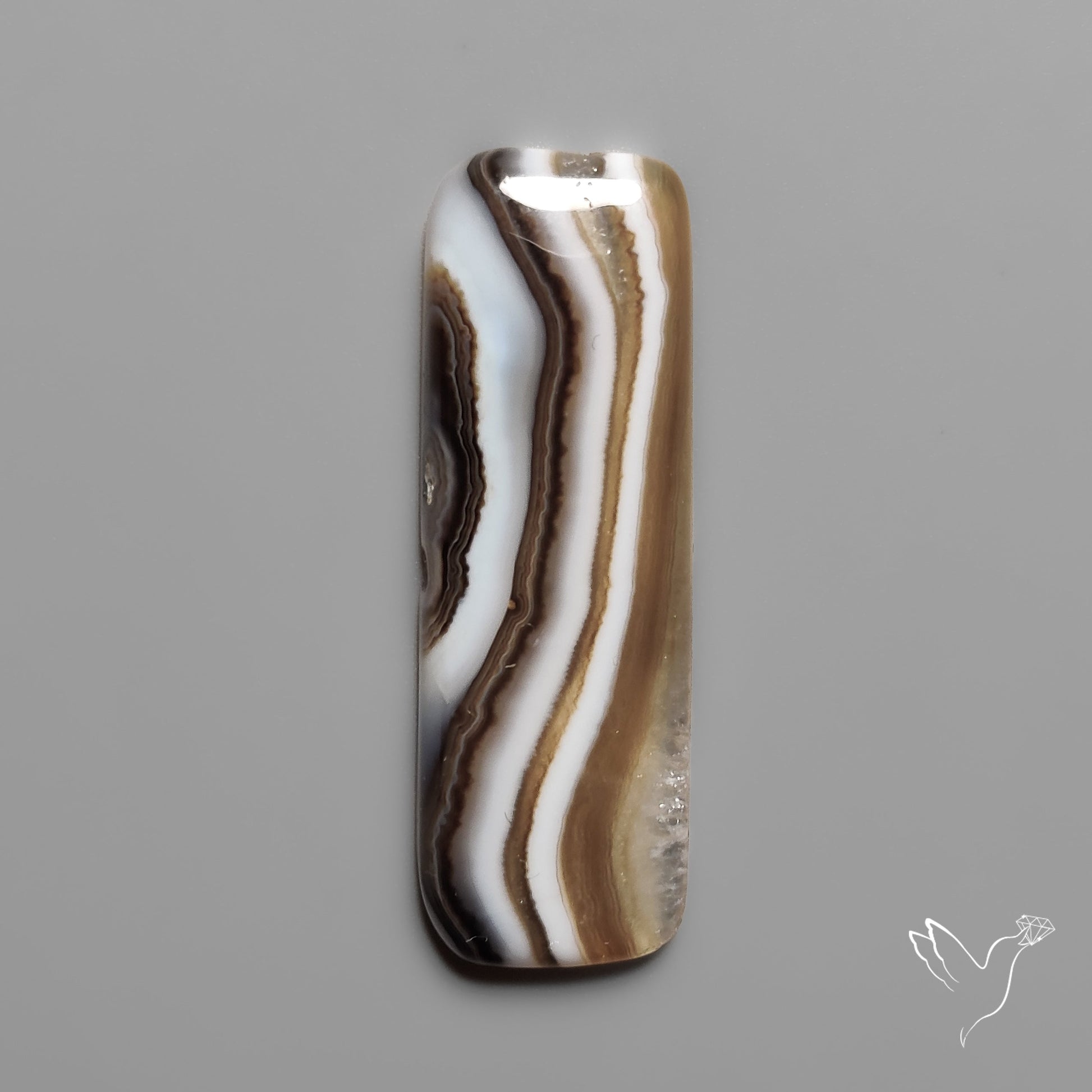 Tuxedo Banded Agate Cabochon
