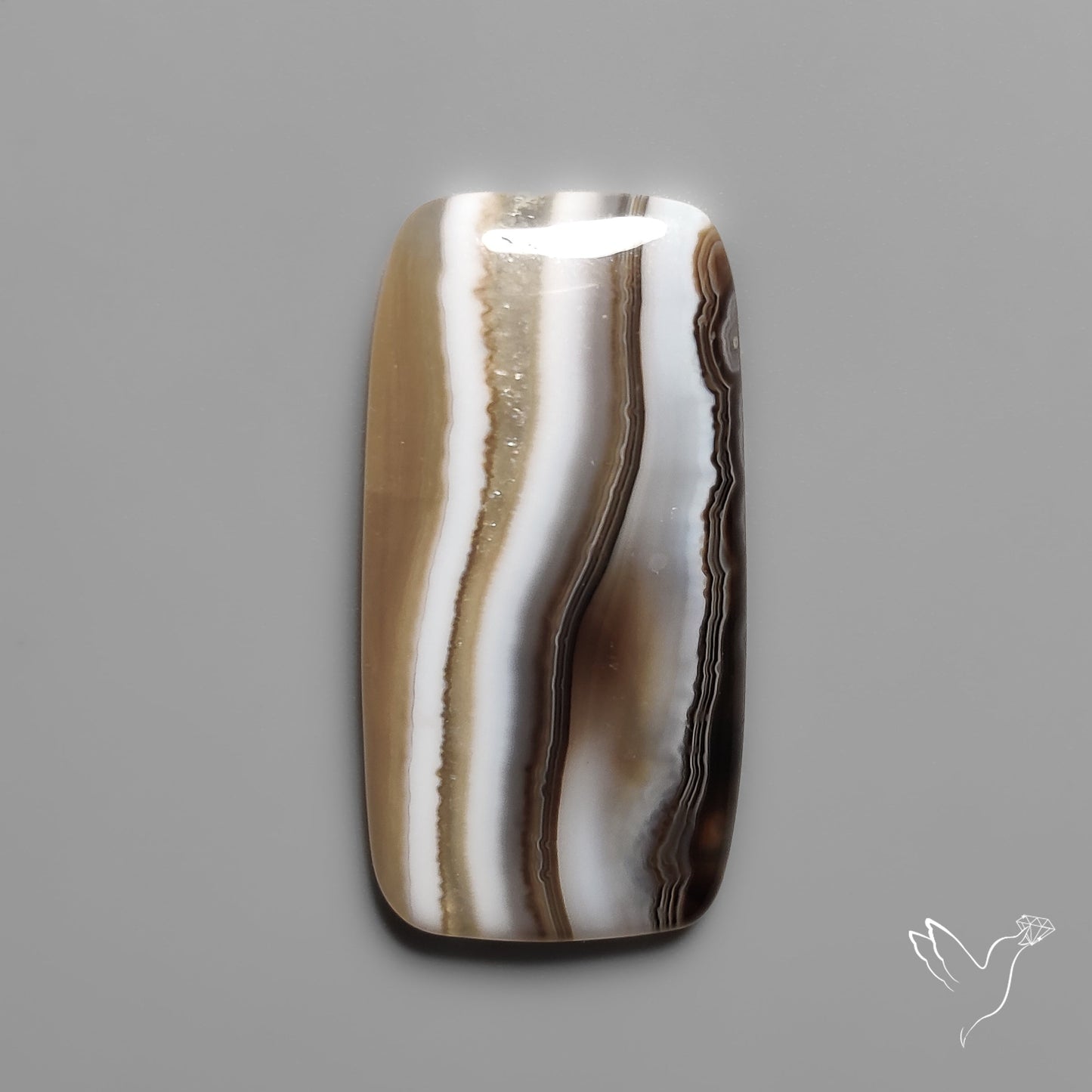 Tuxedo Banded Agate Cabochon