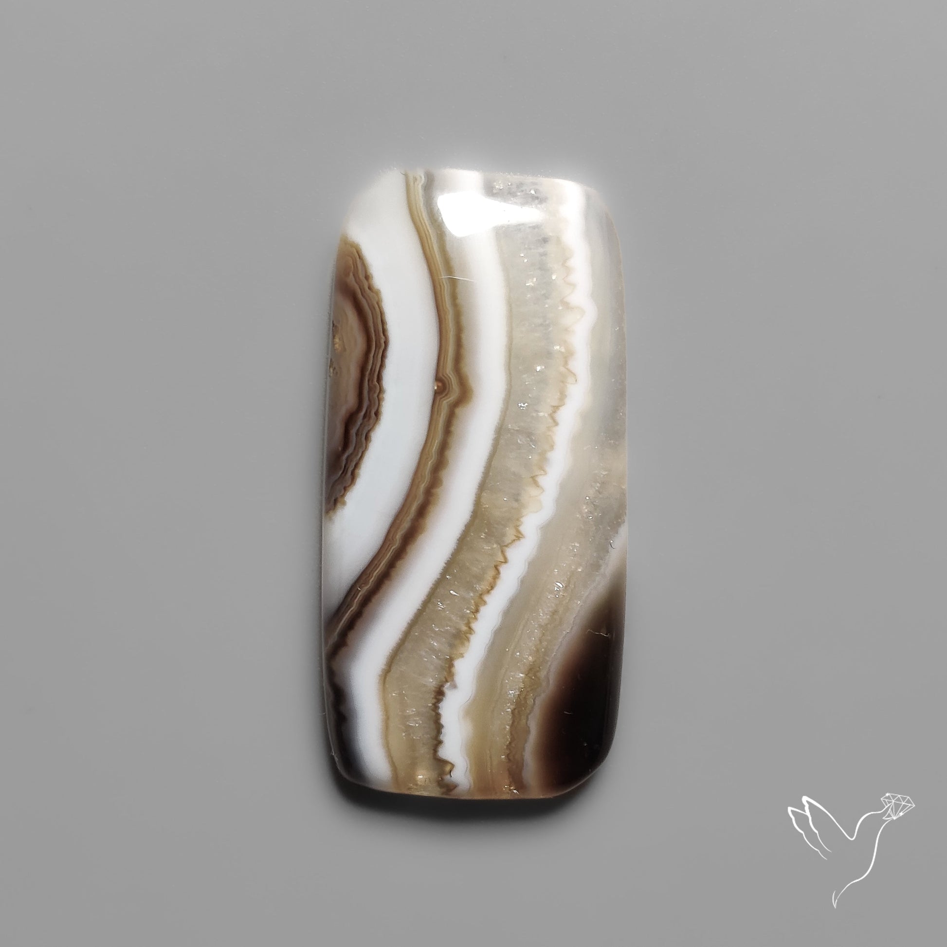 Tuxedo Banded Agate Cabochon