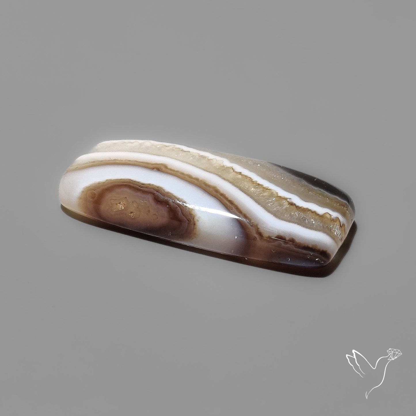 Tuxedo Banded Agate Cabochon