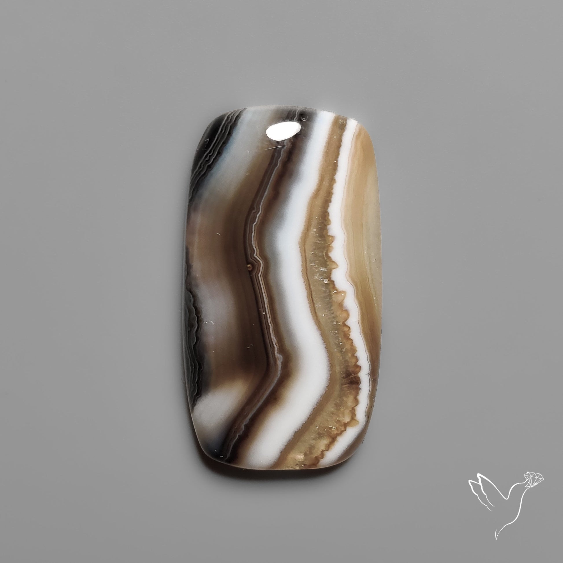 Tuxedo Banded Agate Cabochon