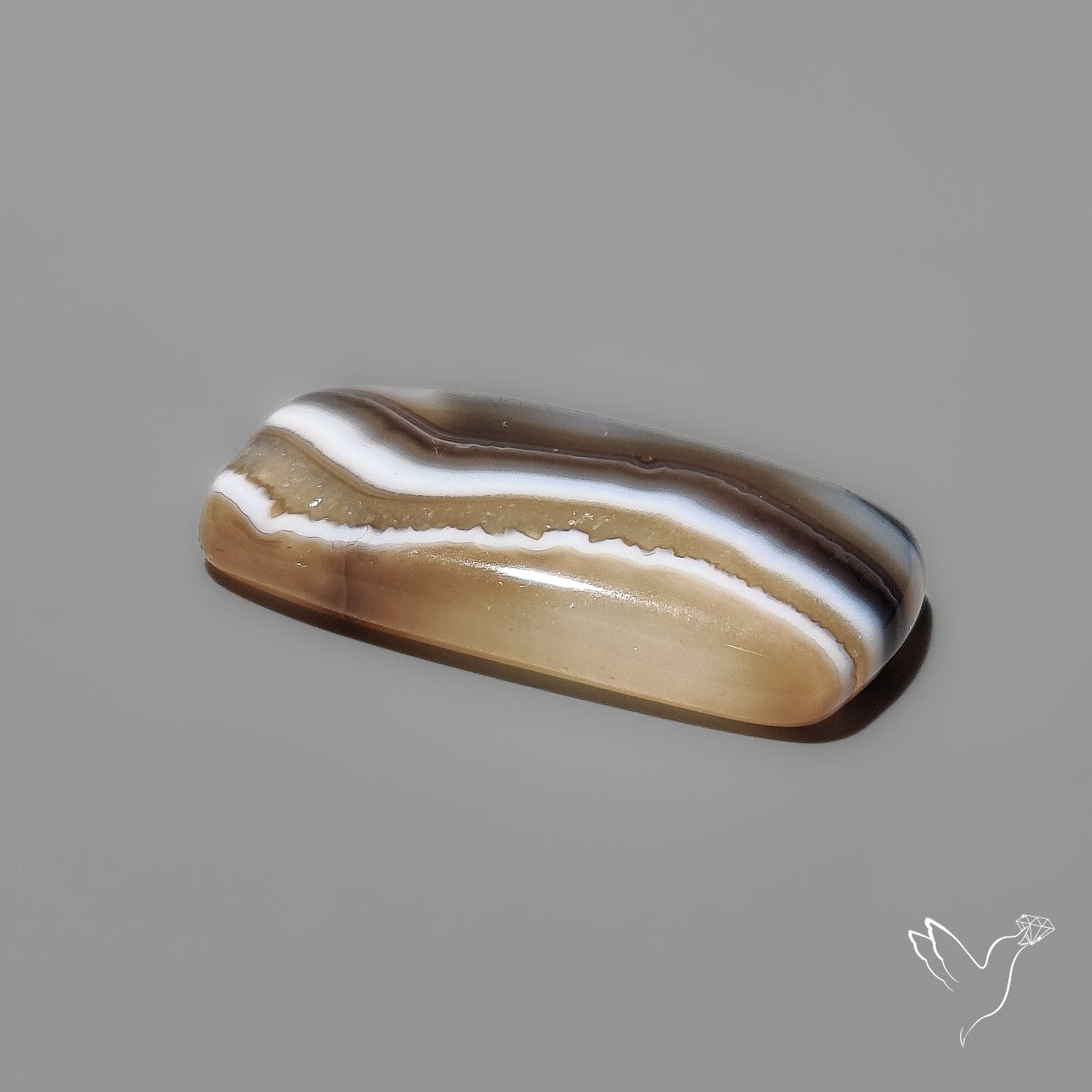 Tuxedo Banded Agate Cabochon