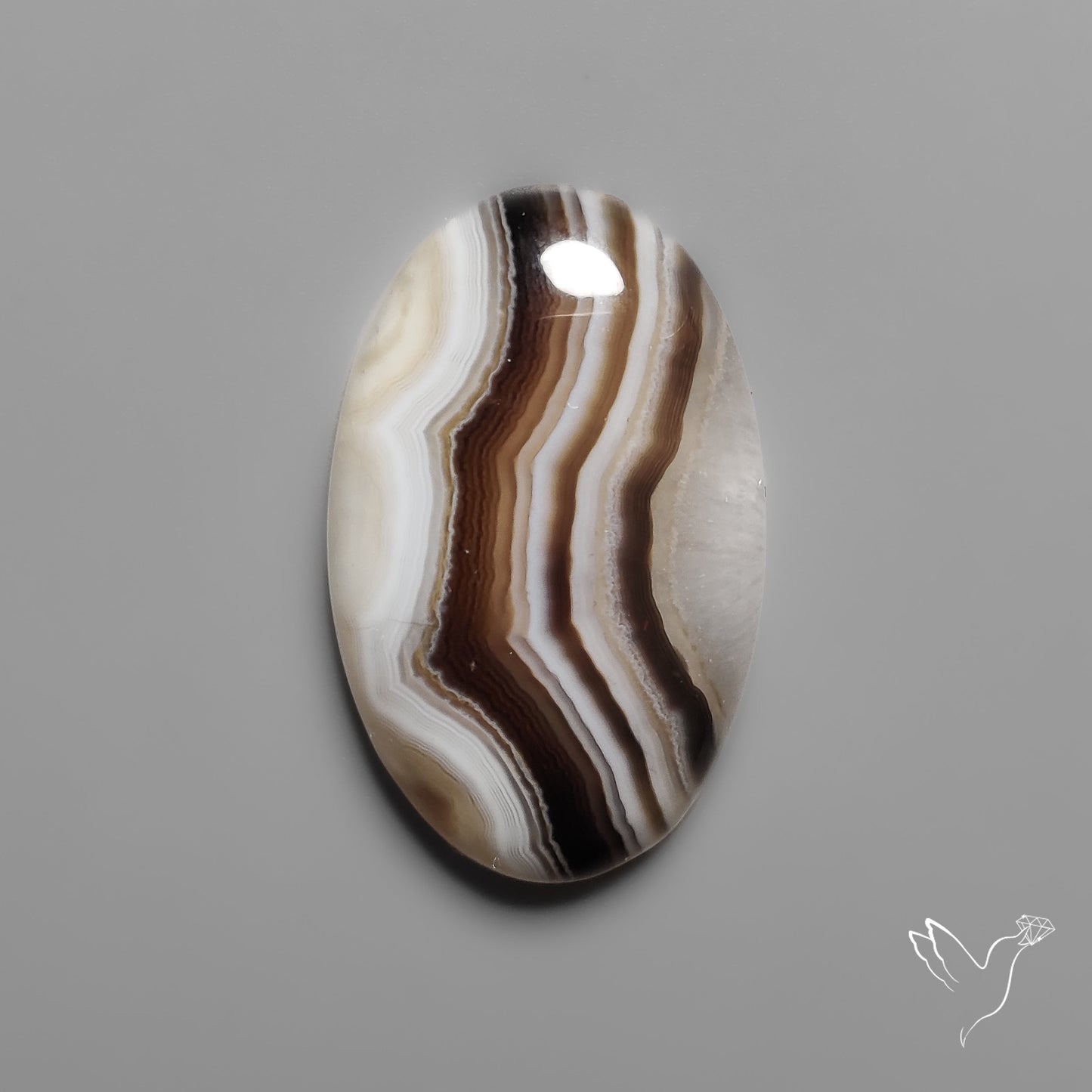 Tuxedo Banded Agate Cabochon