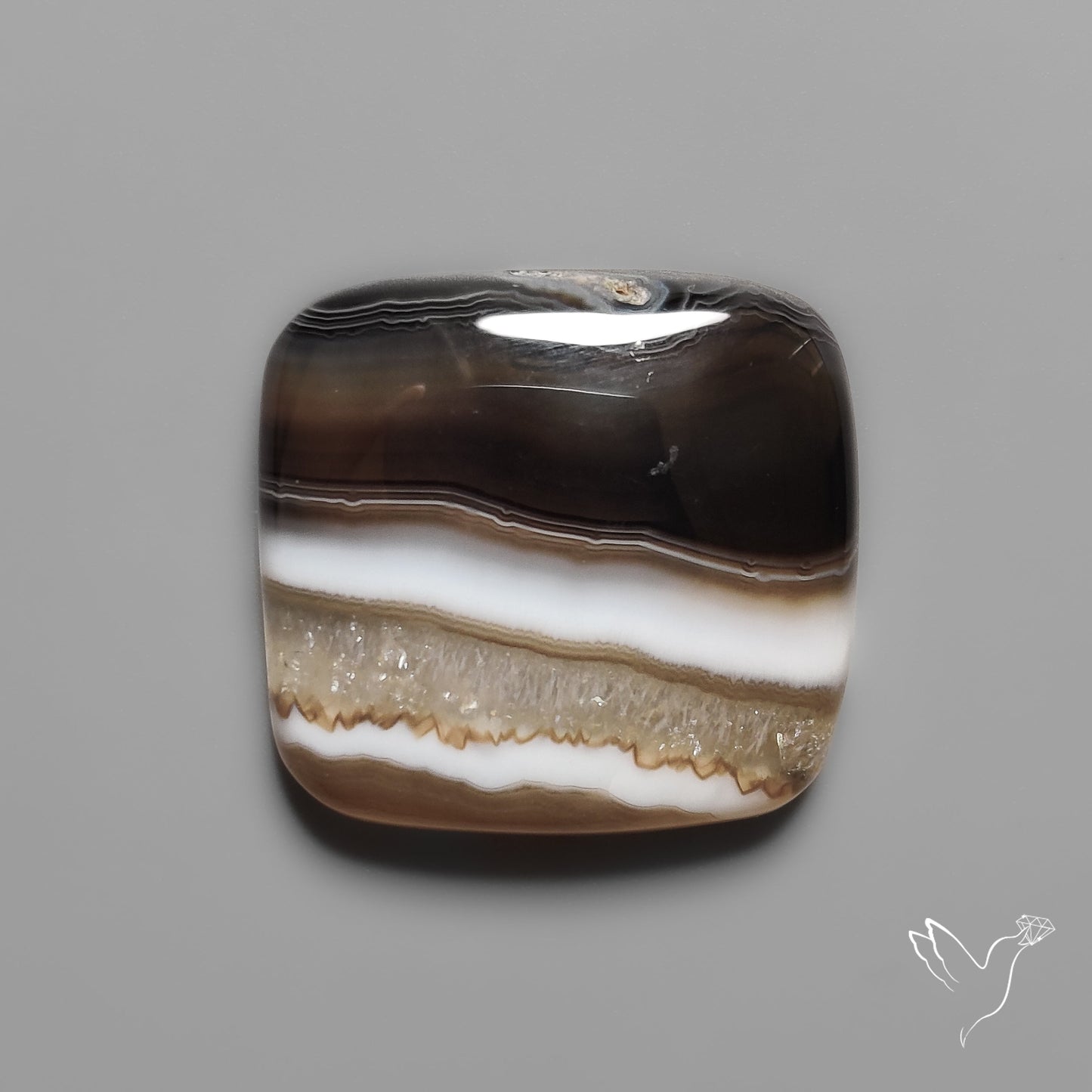 Tuxedo Banded Agate Cabochon