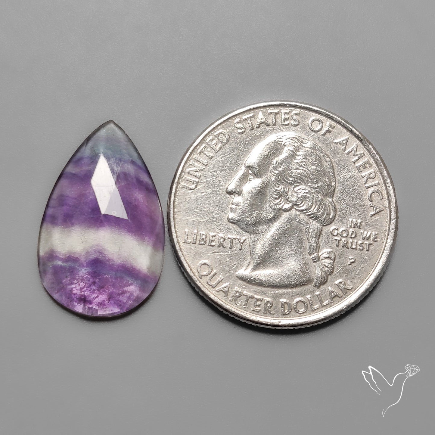 Rose Cut Purple Fluorite