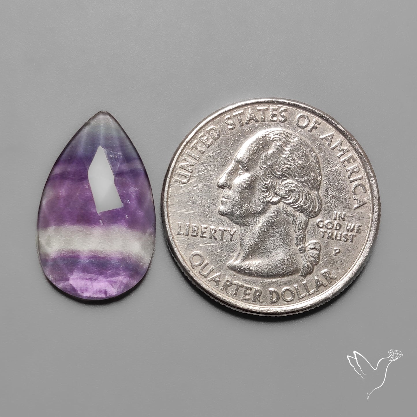 Rose Cut Purple Fluorite