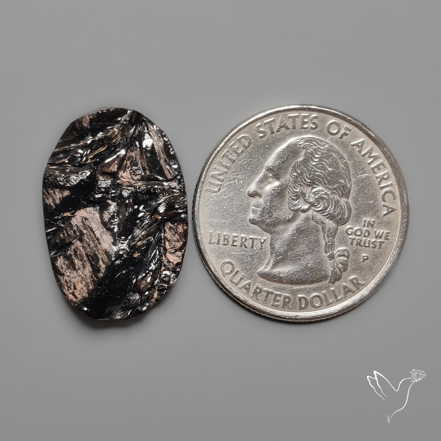 Raw Face Obsidian with Natural Matrix Formation