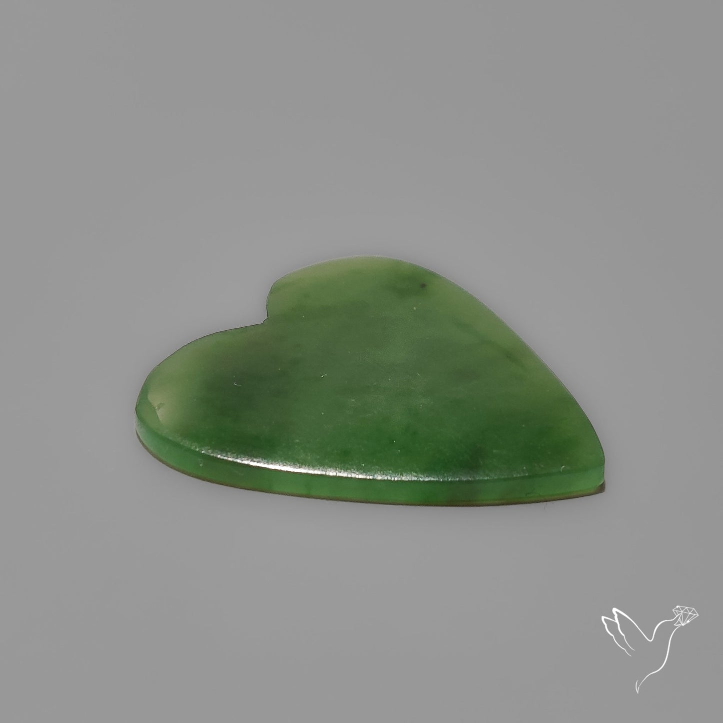 Nephrite Green Jade Cabochon Heart