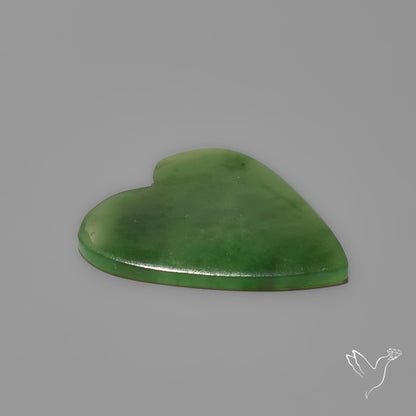 Nephrite Green Jade Cabochon Heart