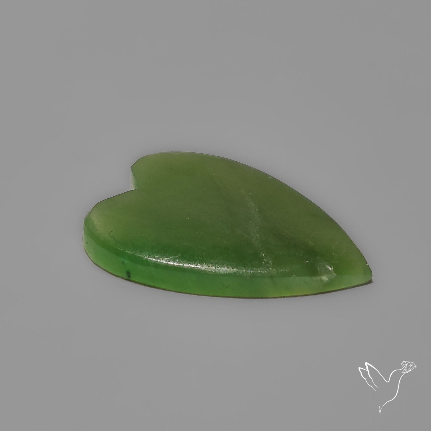 Nephrite Green Jade Cabochon Heart