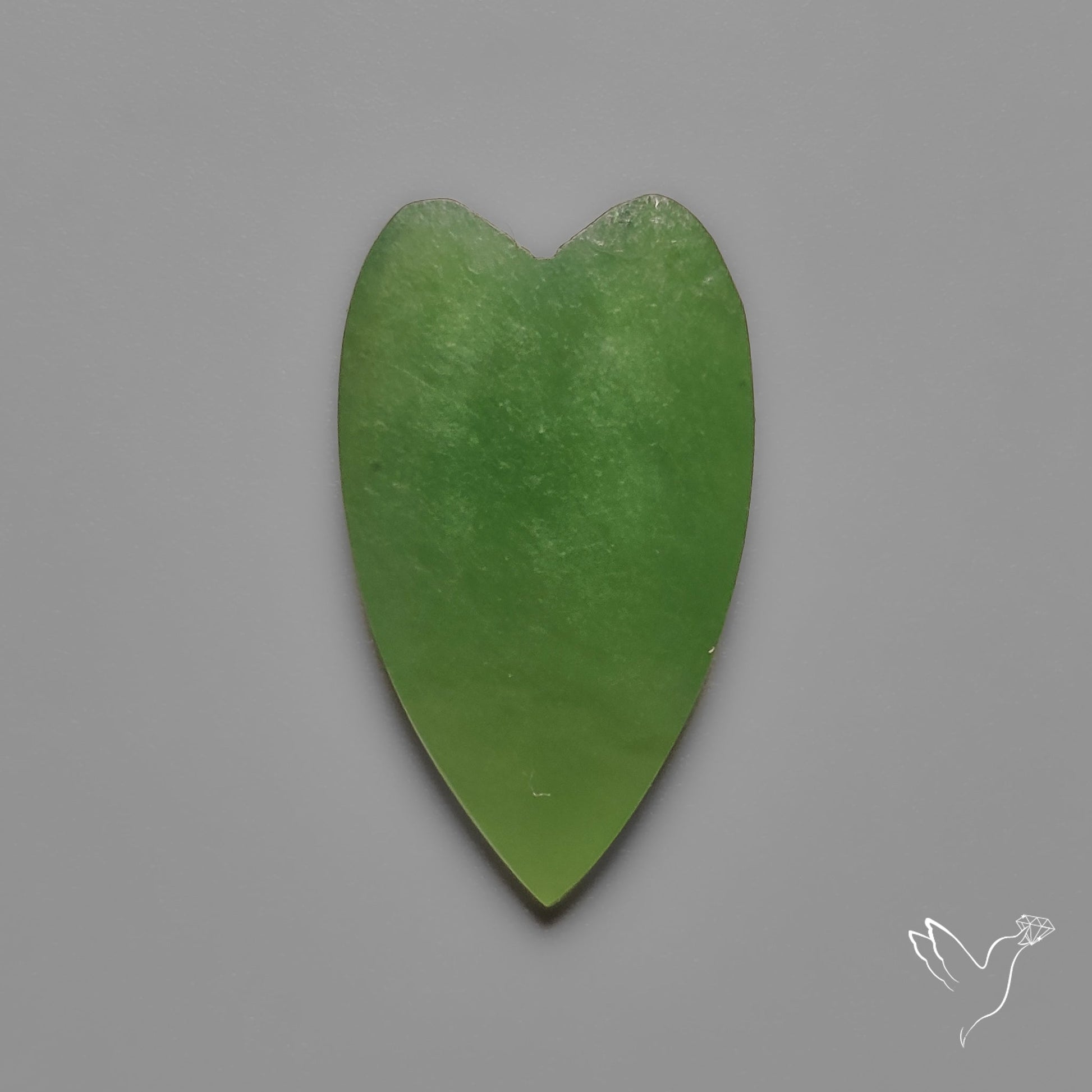 Nephrite Green Jade Cabochon Heart