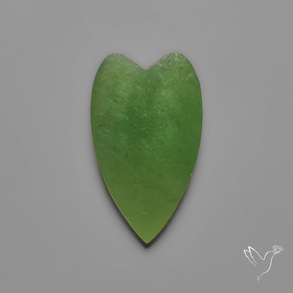 Nephrite Green Jade Cabochon Heart