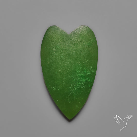 Nephrite Green Jade Cabochon Heart