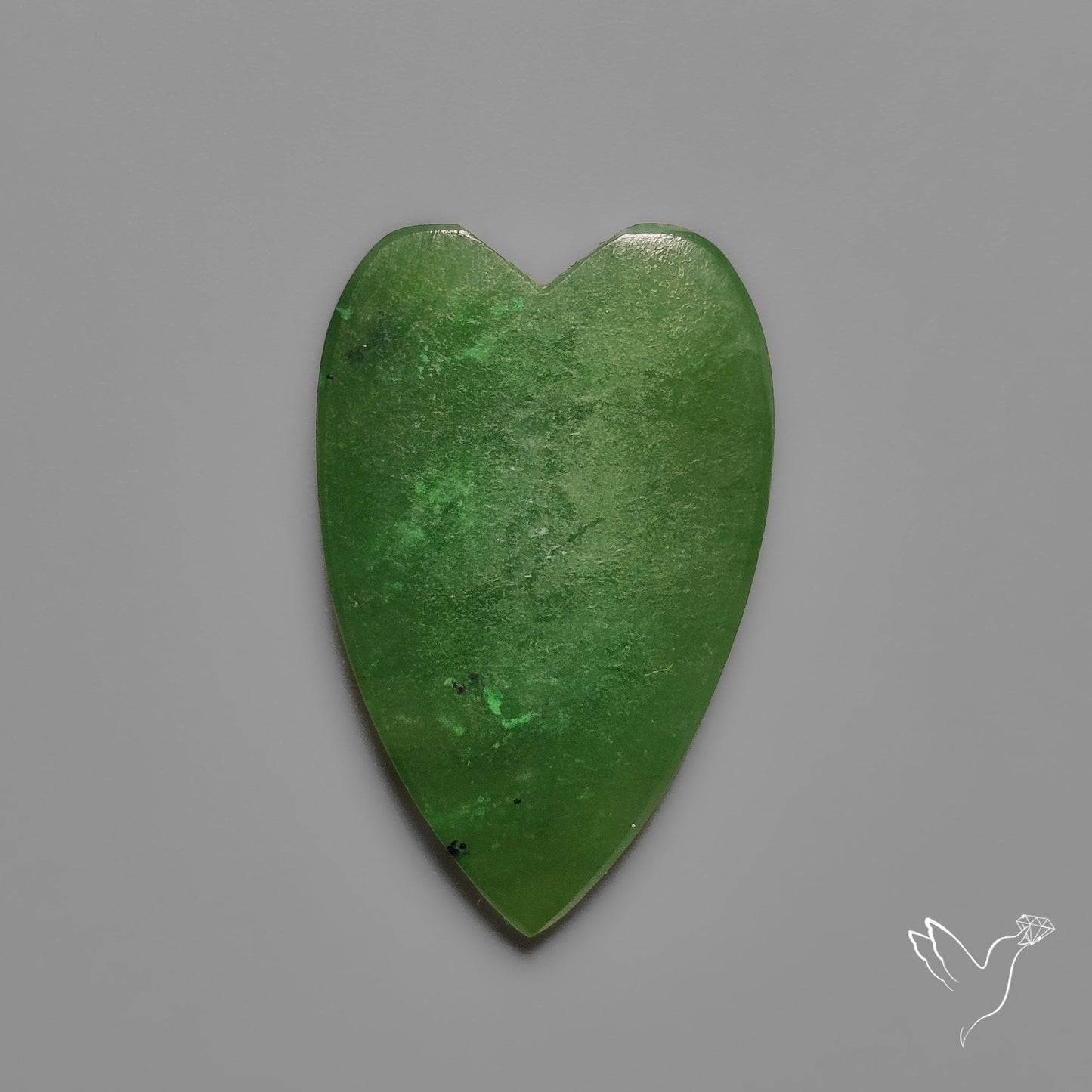 Nephrite Green Jade Cabochon Heart