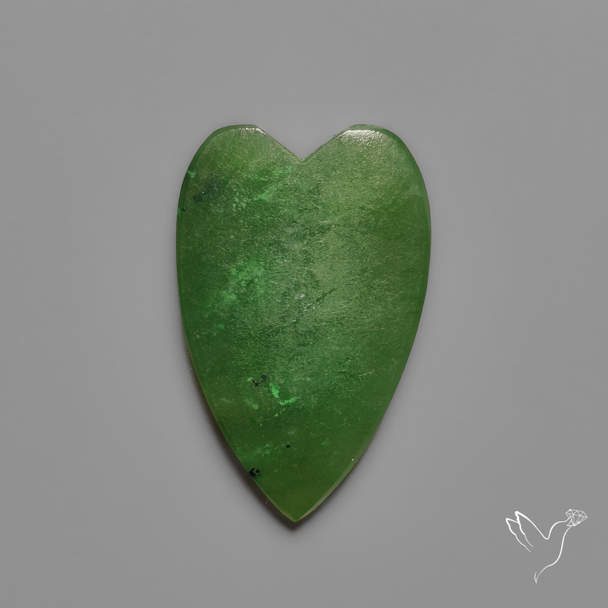 Nephrite Green Jade Cabochon Heart