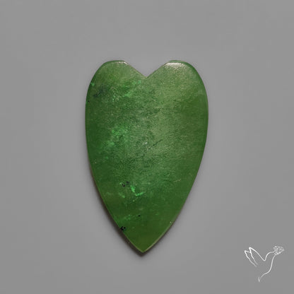 Nephrite Green Jade Cabochon Heart