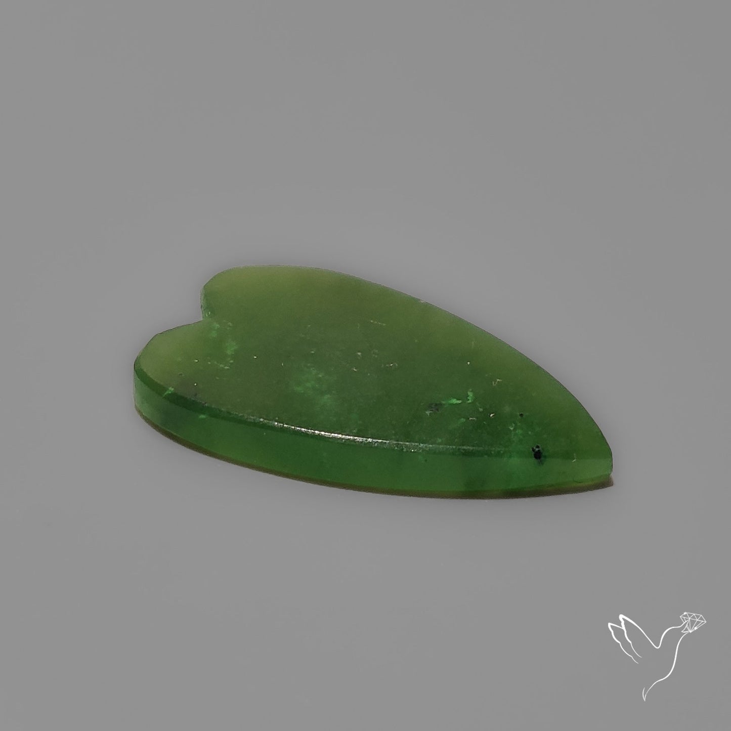 Nephrite Green Jade Cabochon Heart
