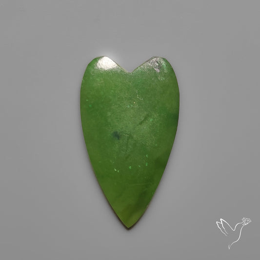 Nephrite Green Jade Cabochon Heart