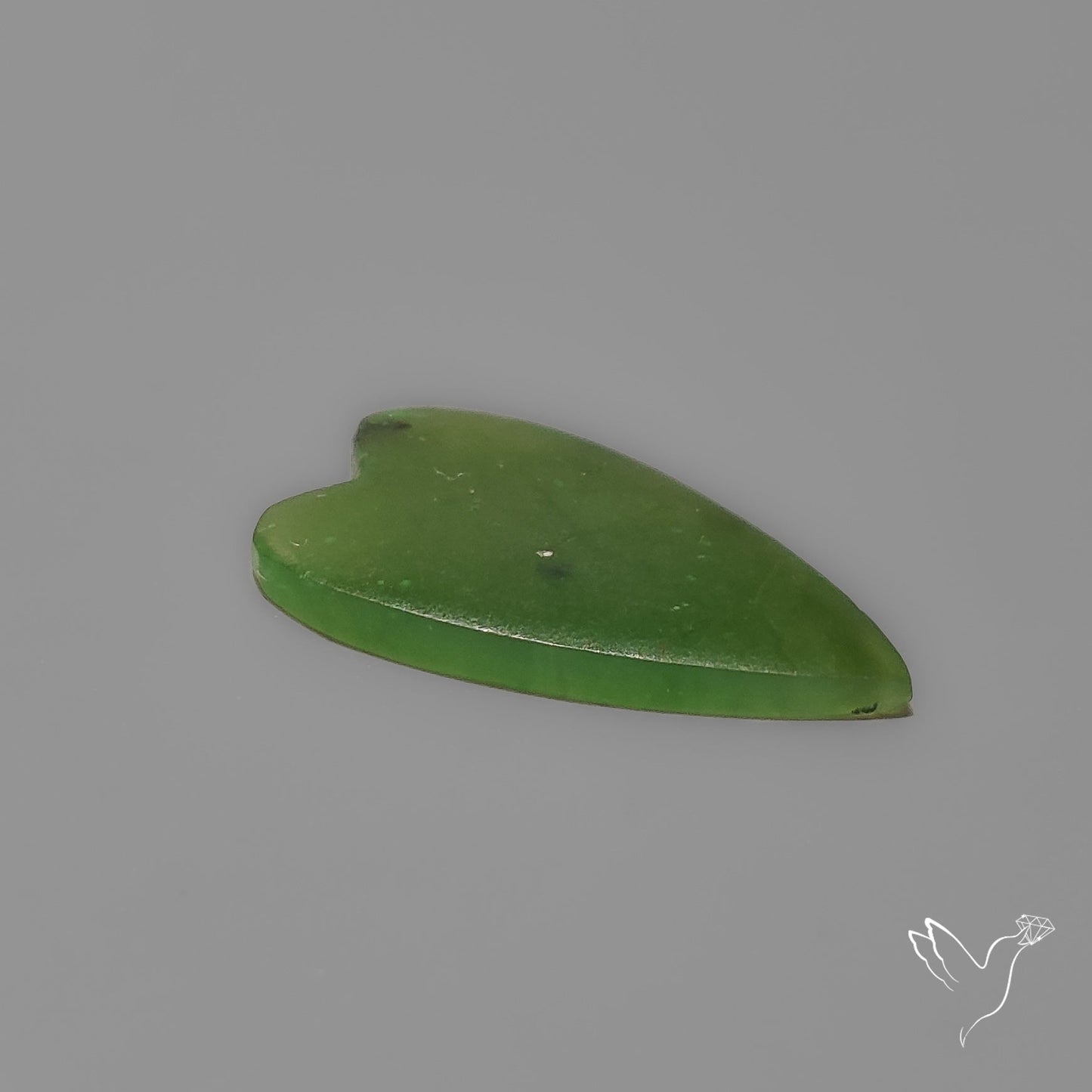 Nephrite Green Jade Cabochon Heart