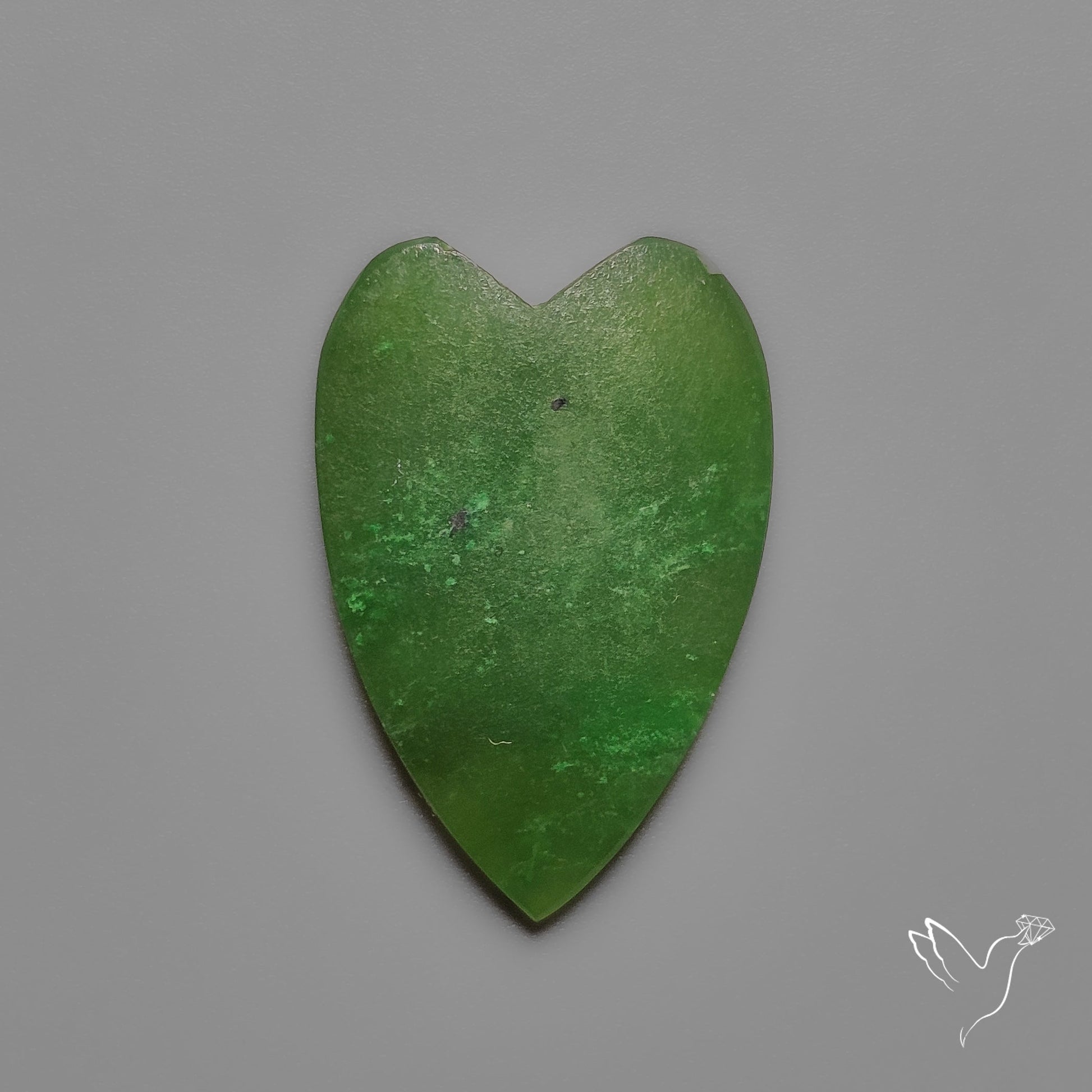 Nephrite Green Jade Cabochon Heart