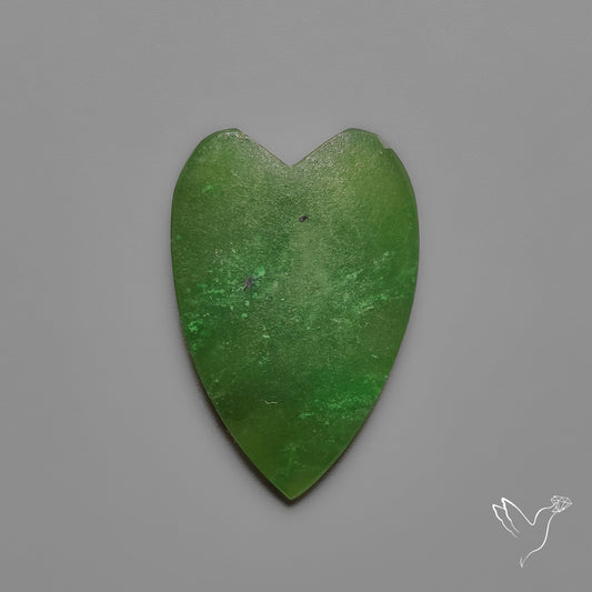 Nephrite Green Jade Cabochon Heart