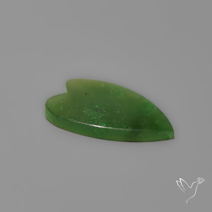 Nephrite Green Jade Cabochon Heart