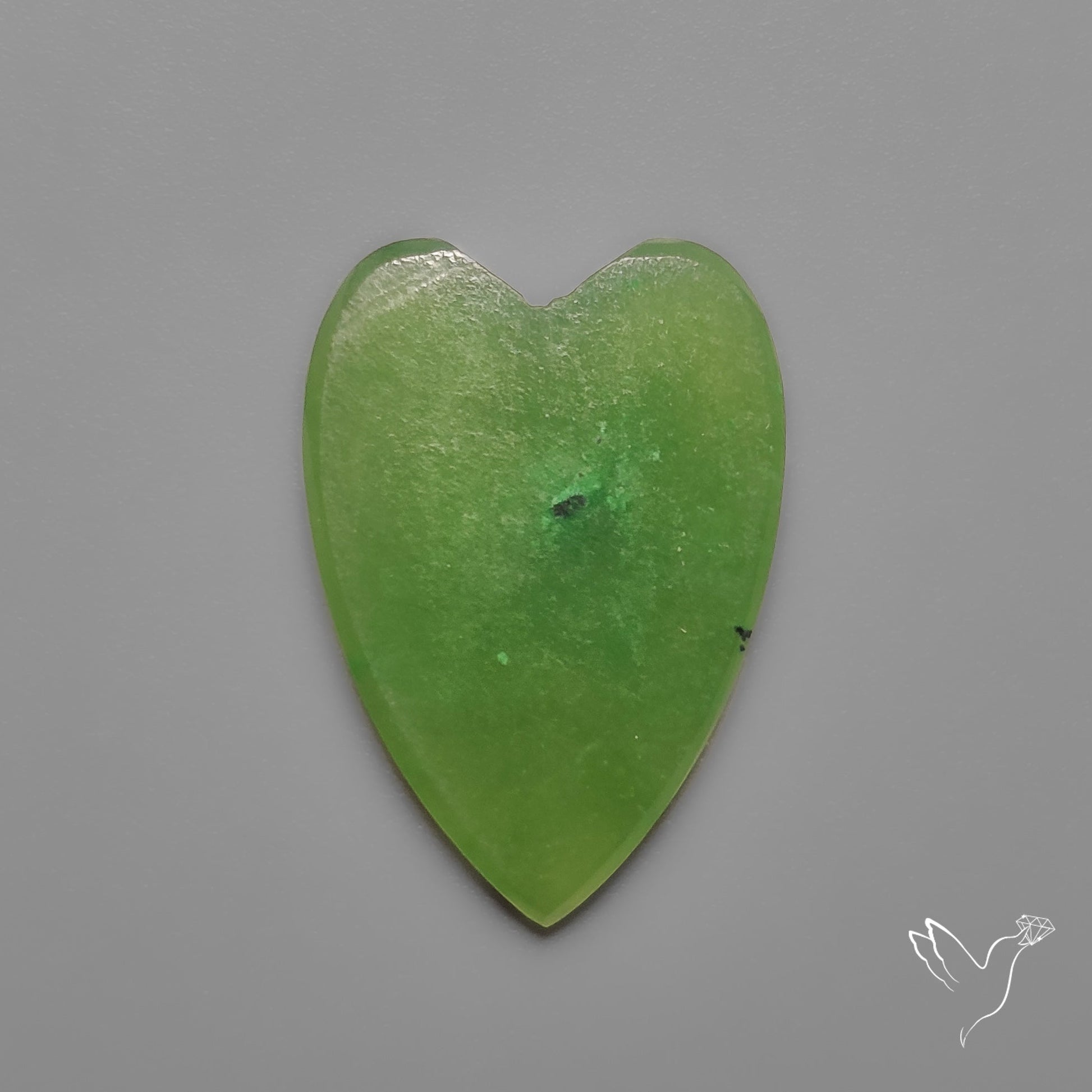 Nephrite Green Jade Cabochon Heart