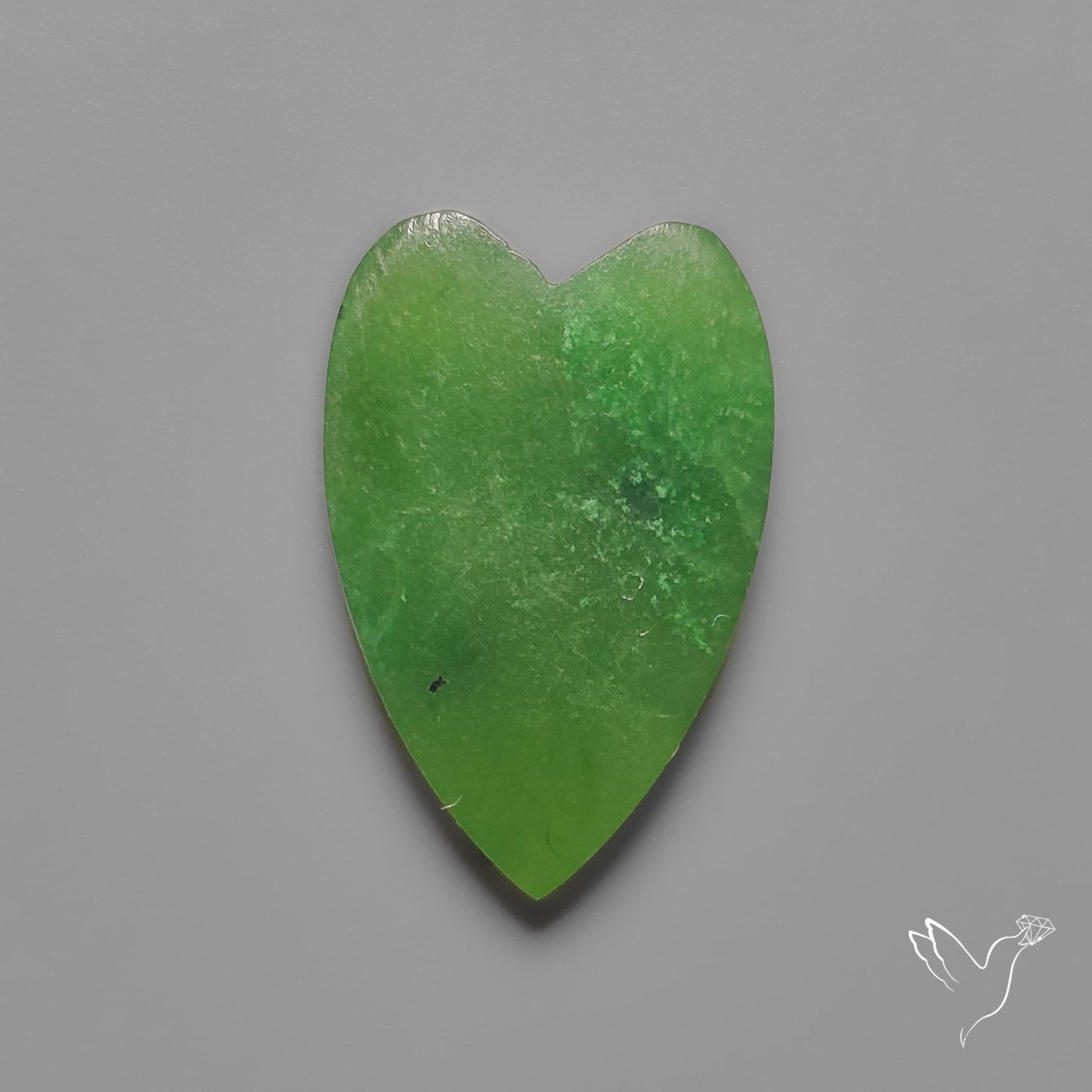 Nephrite Green Jade Cabochon Heart