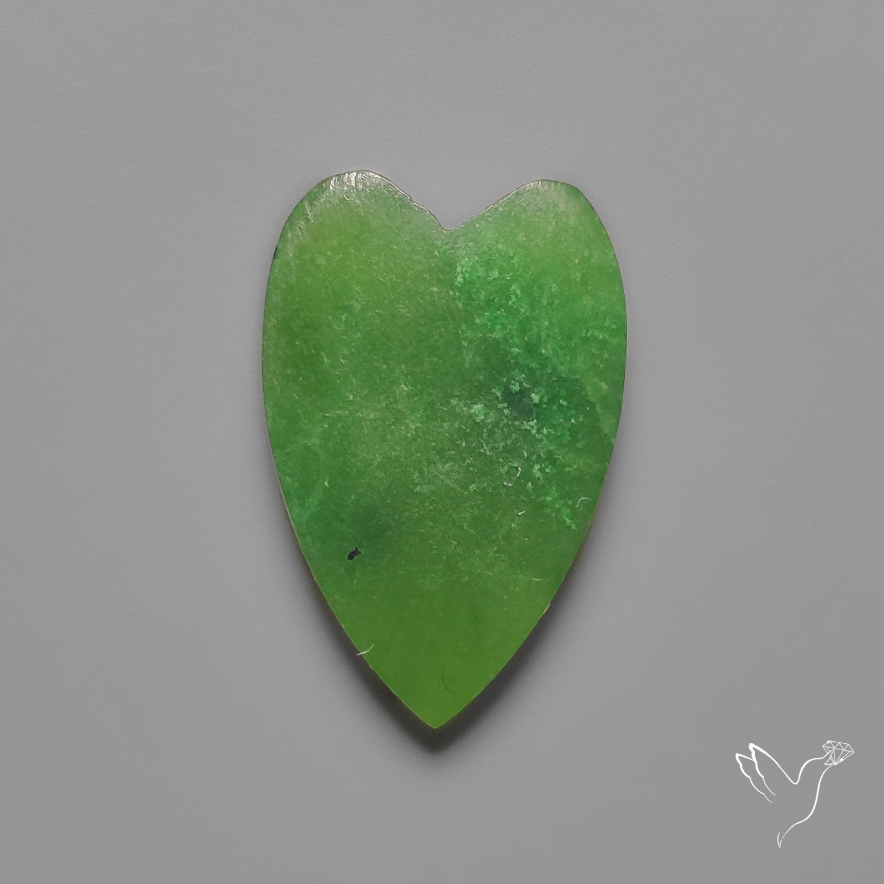 Nephrite Green Jade Cabochon Heart