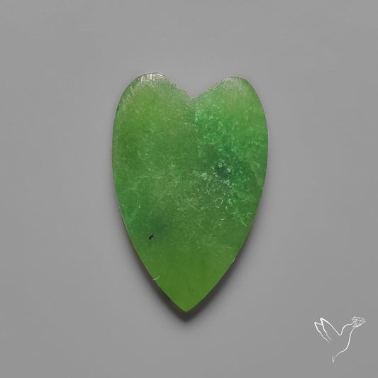 Nephrite Green Jade Cabochon Heart