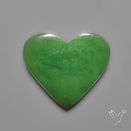 Nephrite Green Jade Cabochon Heart