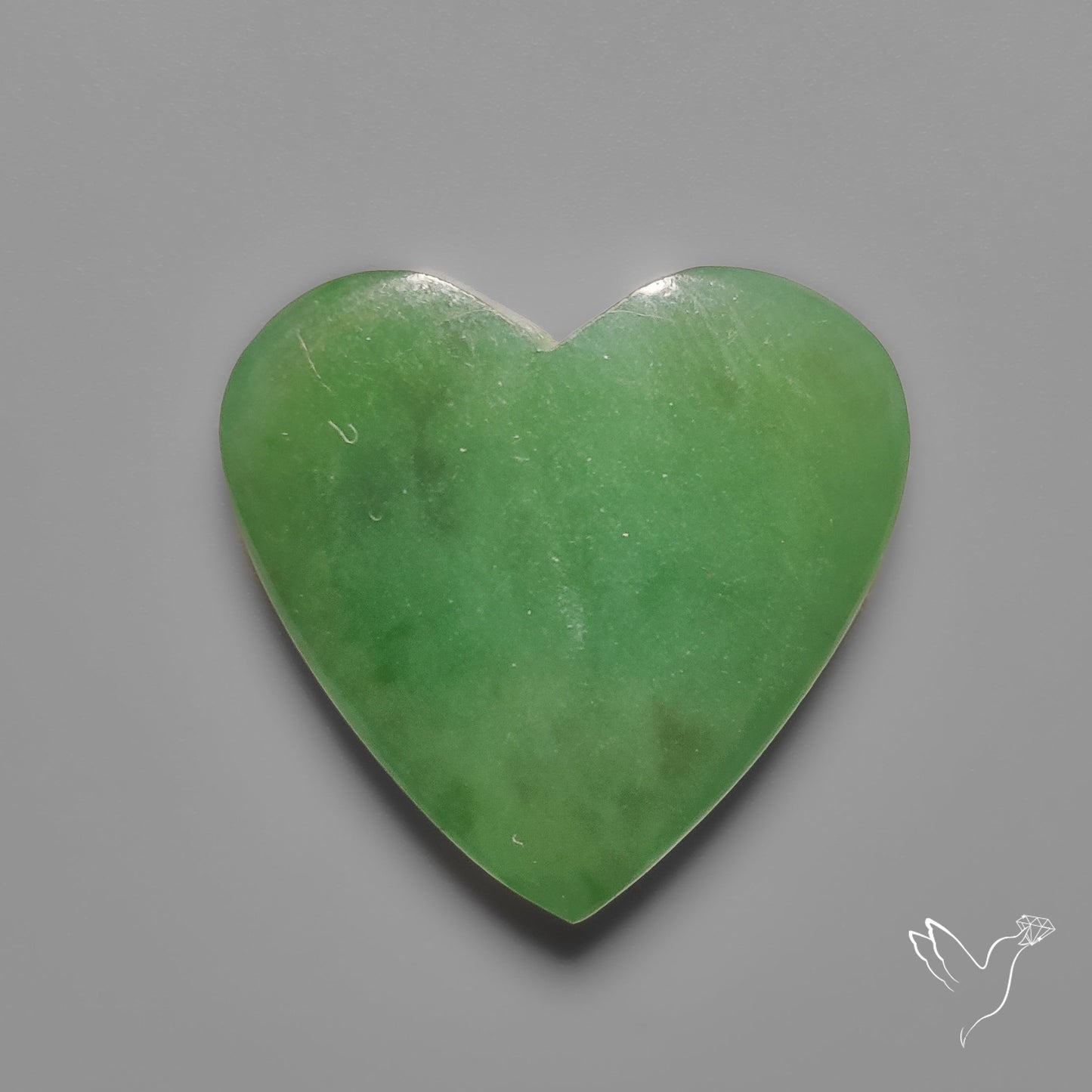 Nephrite Green Jade Cabochon Heart