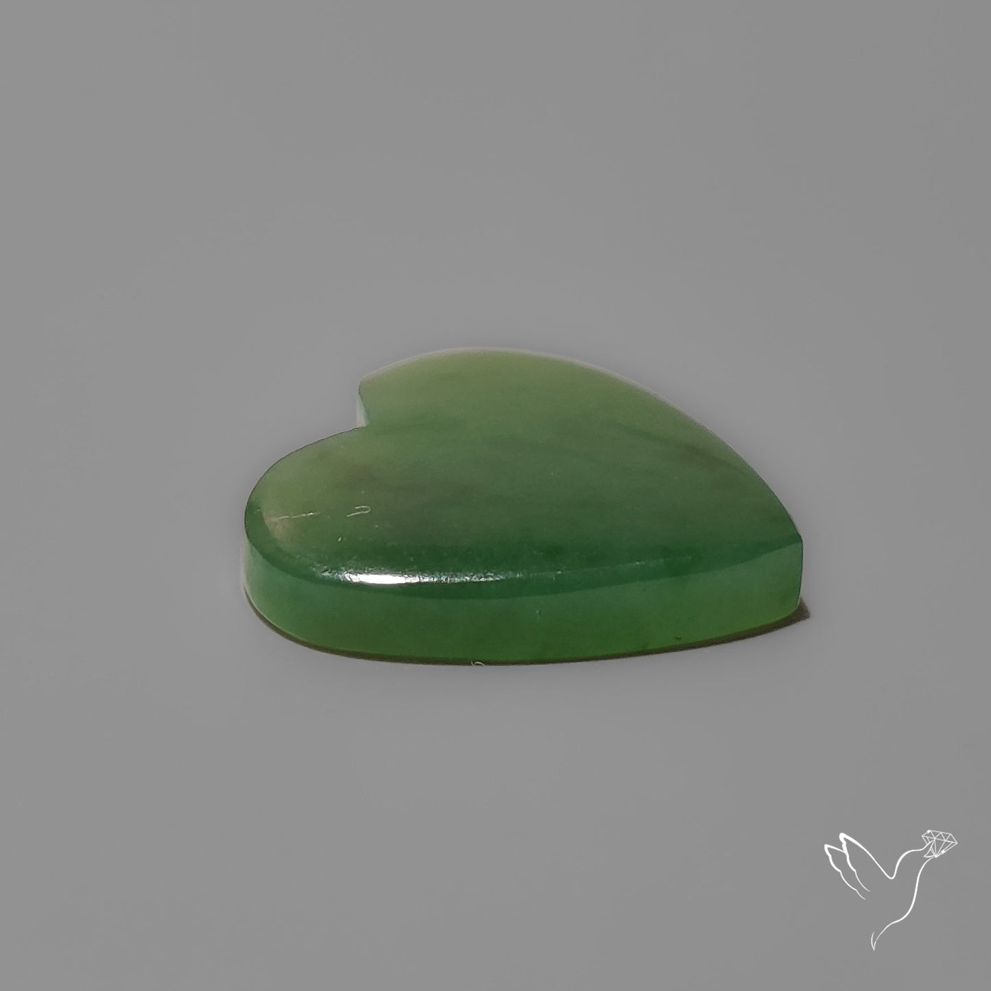 Nephrite Green Jade Cabochon Heart