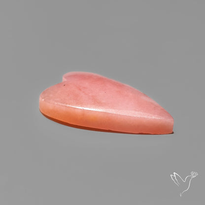 Peruvian Pink Opal Heart Deep Natural Pink