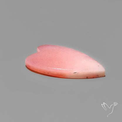 Peruvian Pink Opal Heart Deep Natural Pink