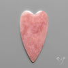 Peruvian Pink Opal Heart Deep Natural Pink