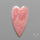 Peruvian Pink Opal Heart Deep Natural Pink