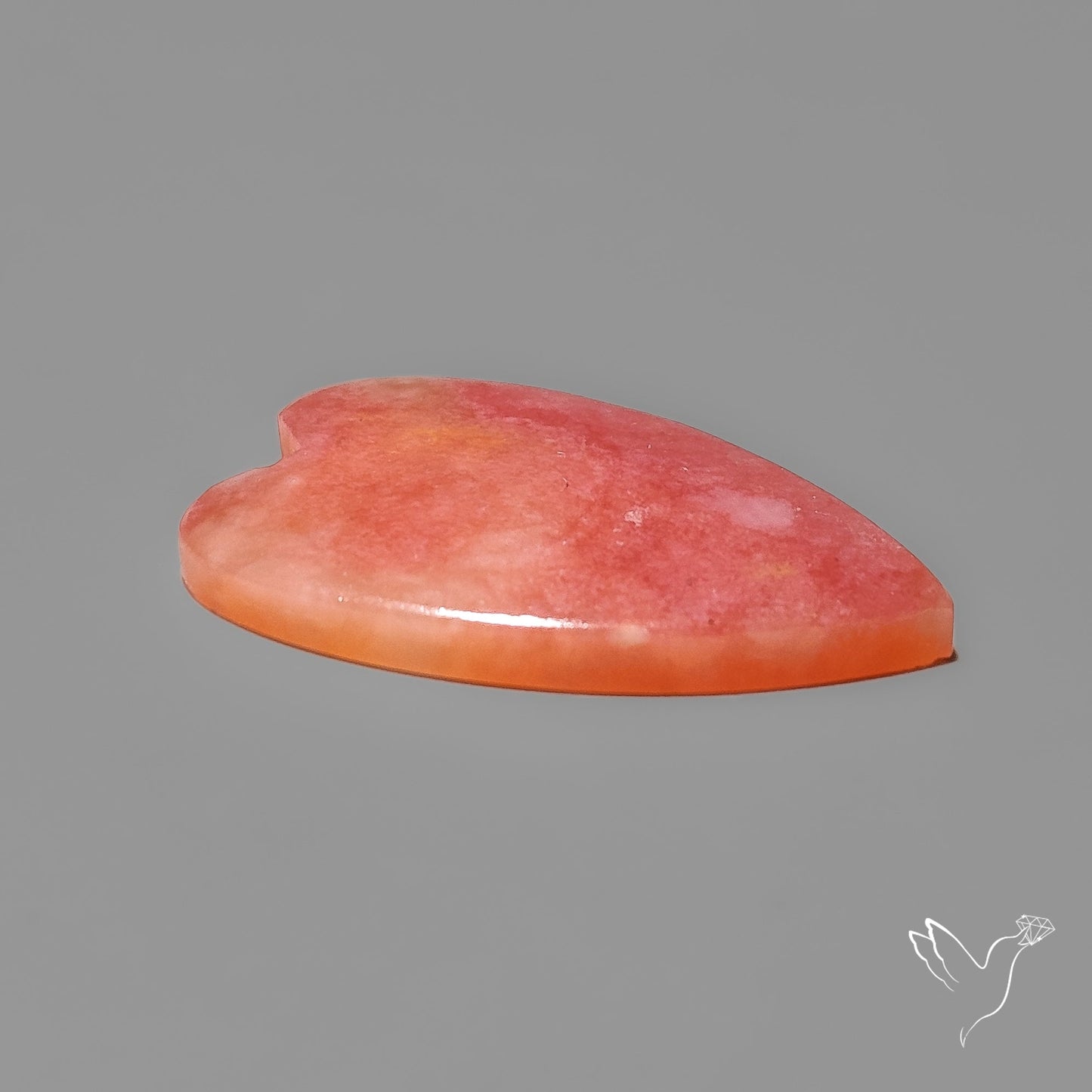 Peruvian Pink Opal Heart Deep Natural Pink