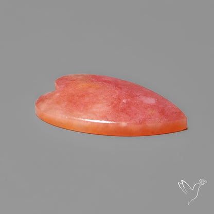 Peruvian Pink Opal Heart Deep Natural Pink