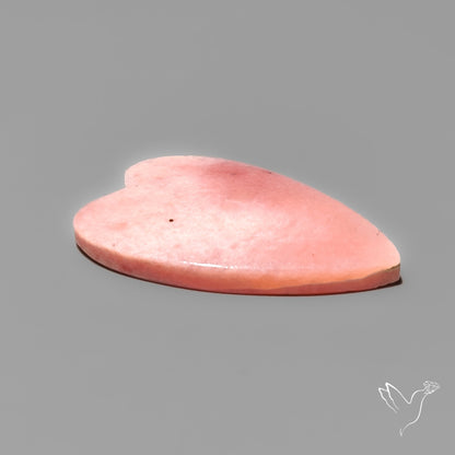 Peruvian Pink Opal Heart Deep Natural Pink