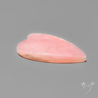 Peruvian Pink Opal Heart Deep Natural Pink