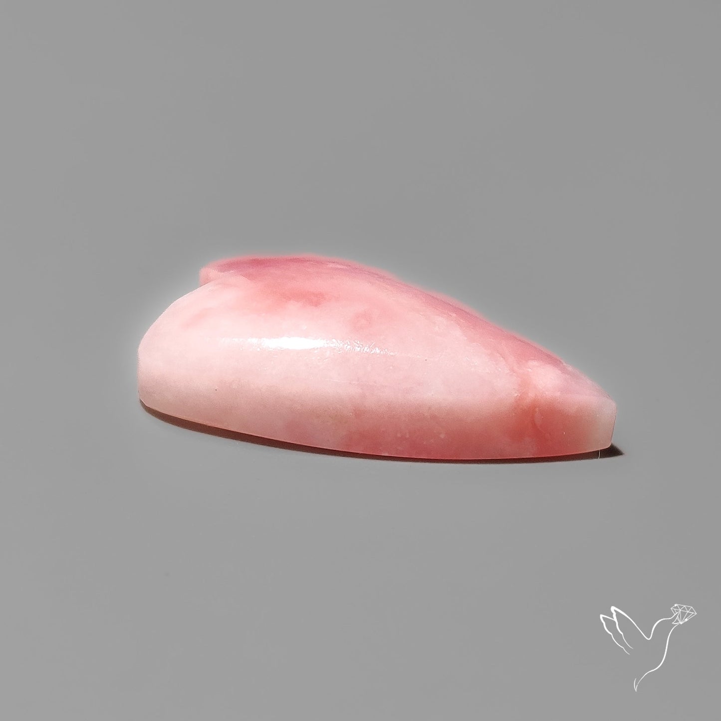 Peruvian Pink Opal Heart Deep Natural Pink