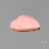Peruvian Pink Opal Heart Deep Natural Pink