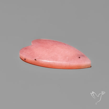 Peruvian Pink Opal Heart Deep Natural Pink