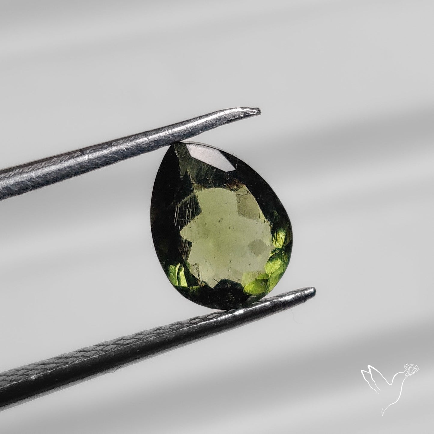 Rare Moldavite Faceted Gemstone