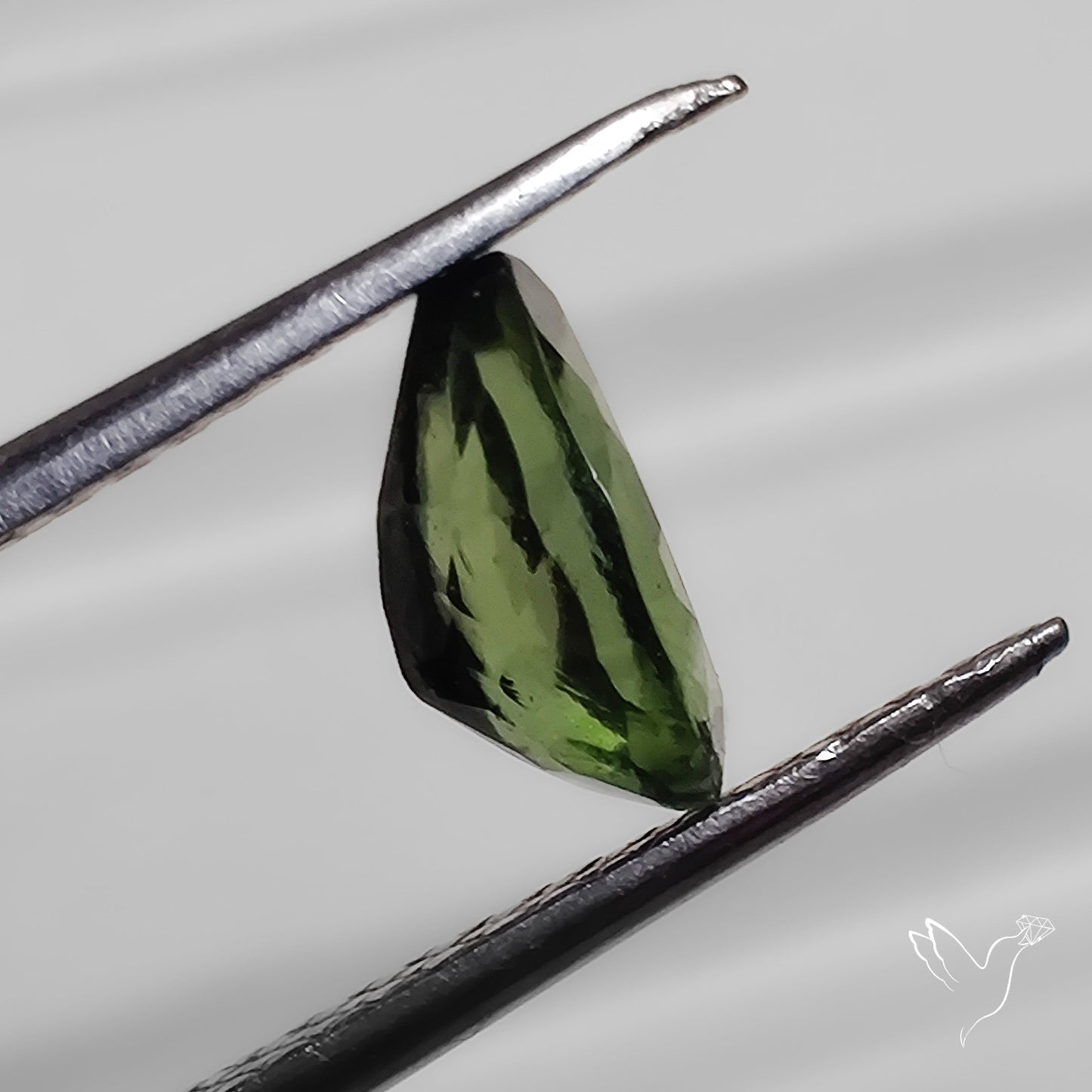 Rare Moldavite Faceted Gemstone